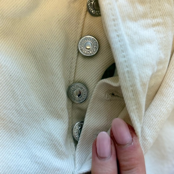 Levi’s Premium 501 Crop Jeans White/Cream – W27 L26 - Picture 8 of 11